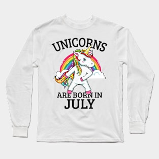 Unicorn Are Born In July Long Sleeve T-Shirt